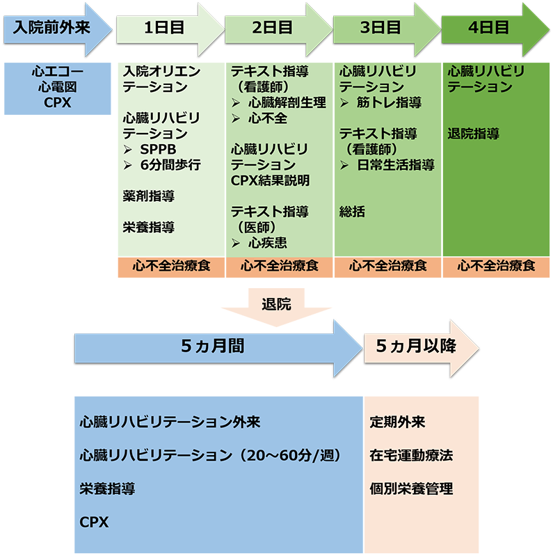 図2 心不全教育入院のプログラム